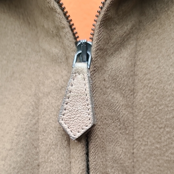 Saks Fifth Avenue Wild About Cashmere Lora Piana Fabric Men's Tan Coat - Picture 4 of 9